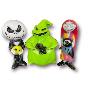Nightmare Before Christmas Halloween Oogie Sally Jack Skellington Blow Mold Set